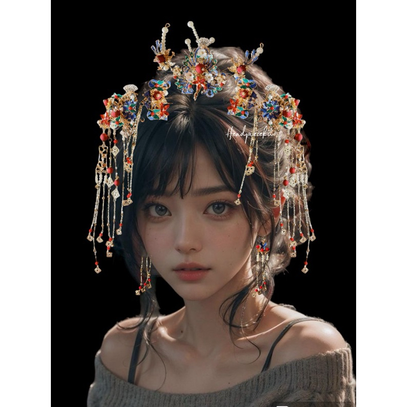 sapphire hairpin set tusuk konde sangjit aksesoris chinese