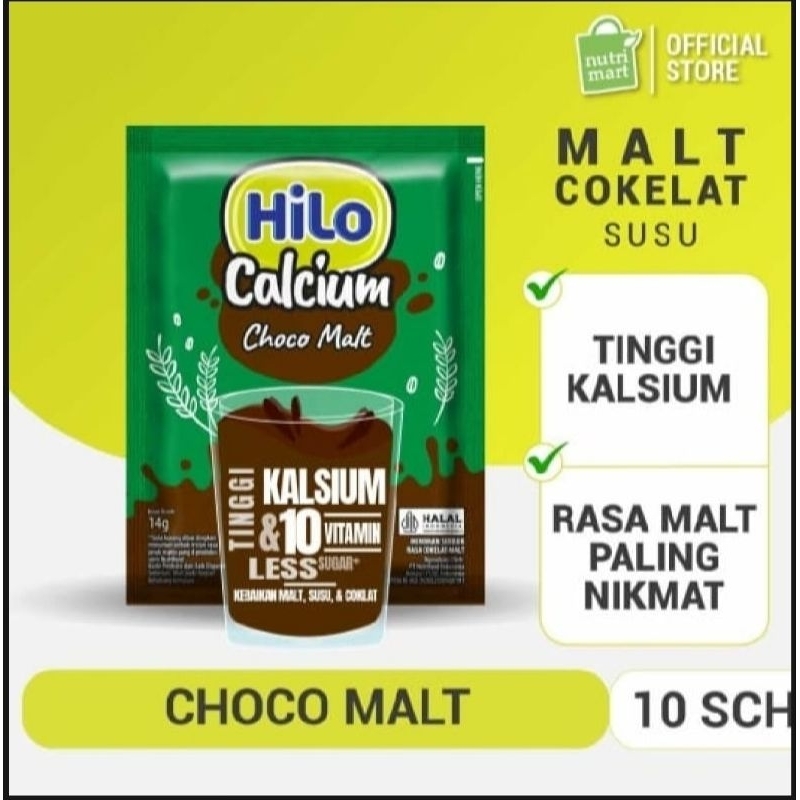 

Hilo Calcium Choco Malt 1 Renceng (10 Sachet)