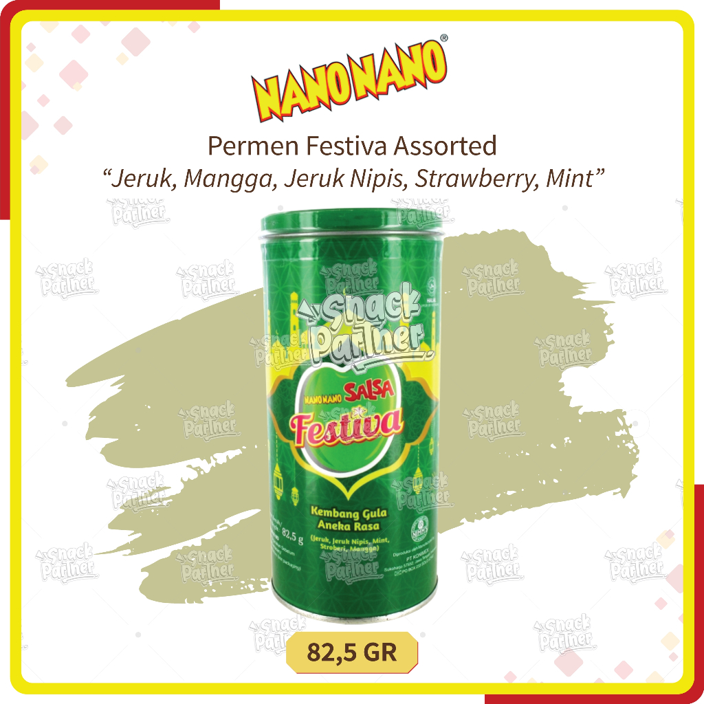 

[EXP JANUARI 2025] NANO NANO SALSA FESTIVA 82,5 GR - Kembang Gula Aneka Permen Rasa Jeruk Mangga Mango Nipis Strawberry Mint