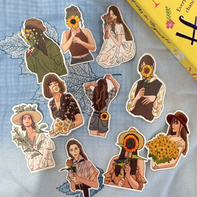flower girls aesthetic sticker stiker | sticker aesthetic journal | stiker jurnal aesthetic | sticke