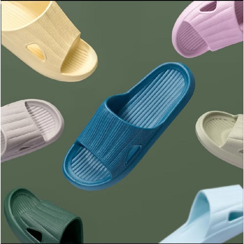 COD Sandal MINISO Convenient Lightweight Bath Slippers Sandal Rumah Sandal Kamar Mandi