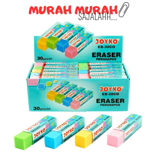 

Penghapus JOYKO EB-30CO Warna (30pc) / Eraser / Penghapus Joyko EB-30CO