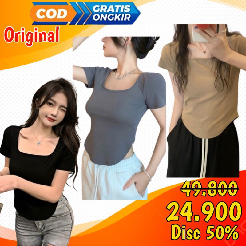 ZAHAQUEEN ~ CROP TEE JOVAN RIB PREMIUM / basic crop top basic crop basic crop tee basic crop tshirt 