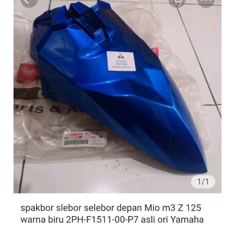 spakbor depan mio m3, mio z biru ori yamaha
