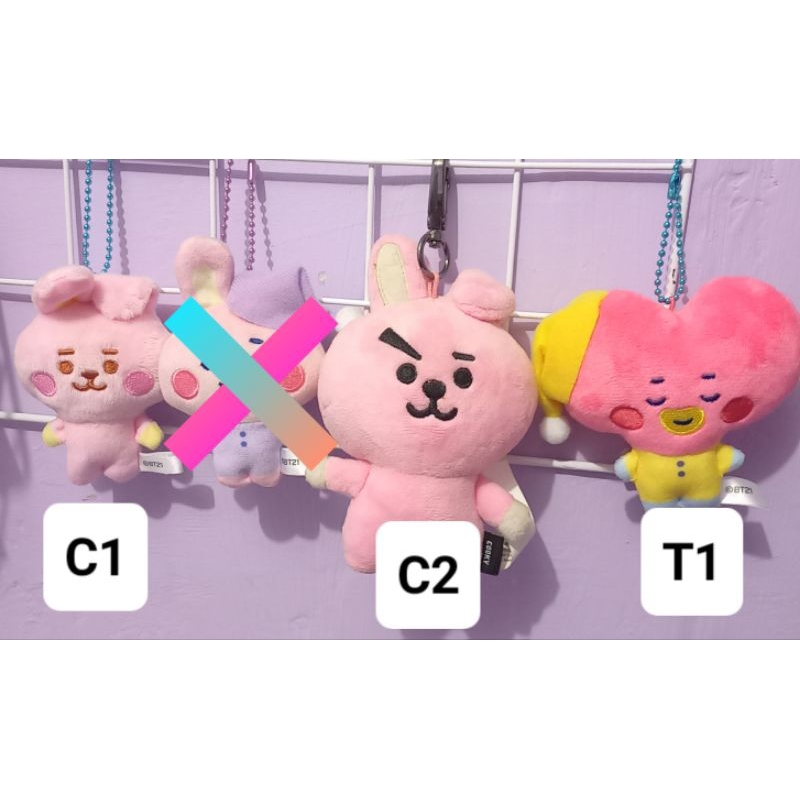 BT21 Official Preloved Keychain Bag Cooky Tata Murah Gantungan kunci Tas
