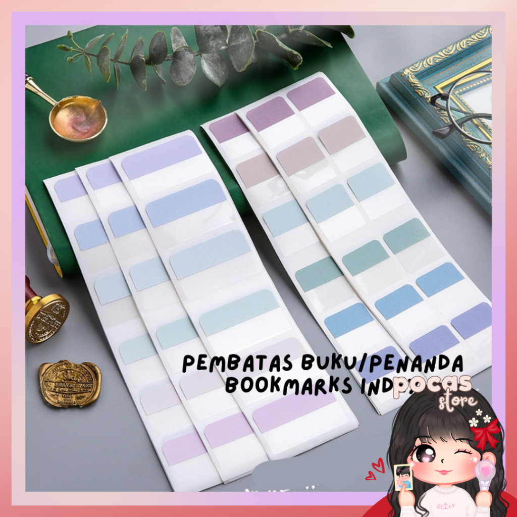 

(PS) PEMBATAS BUKU PVC Lember Sticky Notes Memo Tempel Transparan Warna Warni Macaron Sticky Notes / Index / Tab / Sticky Notes Pastel / Pembatas Buku / Stiker Penanda/ PACKING PC/PACKING PHOTOCARD