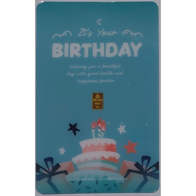 Logam Mulia Lotus Archi 0.1 Gram It's Your Birthday