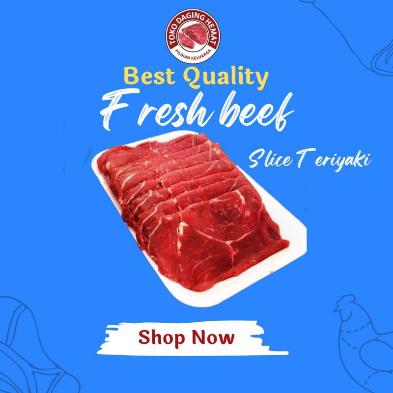 

Beef Sliced Teriyaki, Beef Sliced Low Fat 500gram