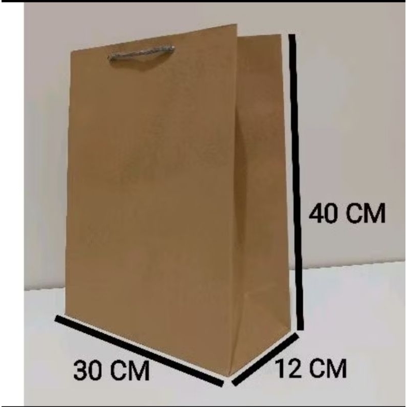 

Paperbag Polos Coklat size 30x12x40 (PxLxT) Tas Kertas, Tas Polos, Tas Souvenir, Tas Murah