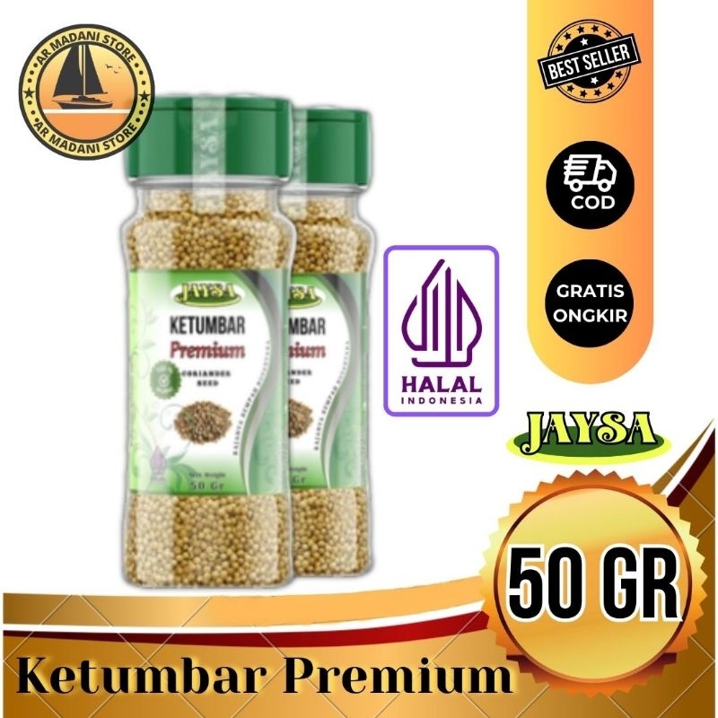

JAYSA Ketumbar Utuh 50 gr / Corriander Seed / Coriander / Tumbar / Ketumbar Asli / Ketumbar Premium / Ketumbar Grade A / Biji Ketumbar Murni / Ketumbar Kualitas Import / Bumbu Instan / Bumbu Masak / Bumbu Murah