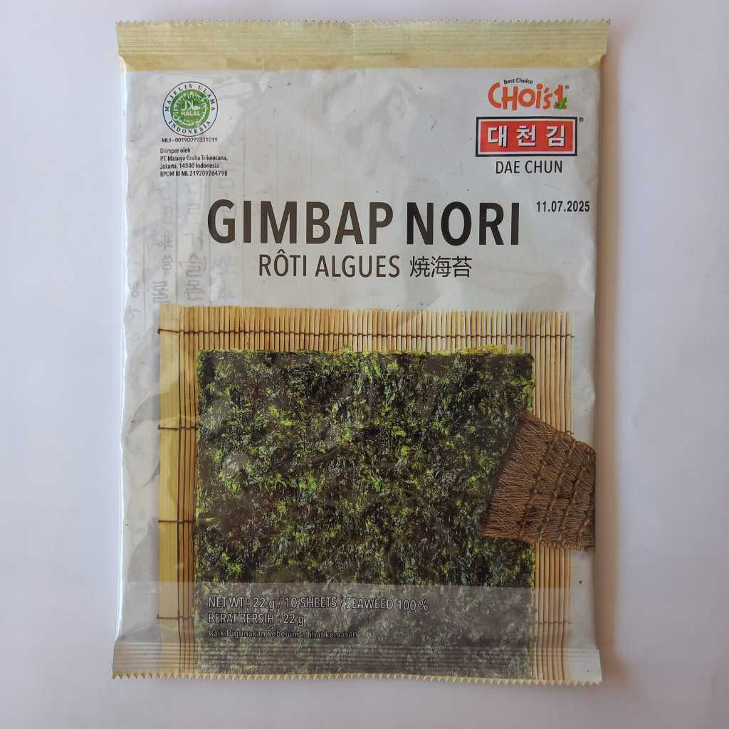 

Dae Chun Gimbap Nori 22g (10lembar)