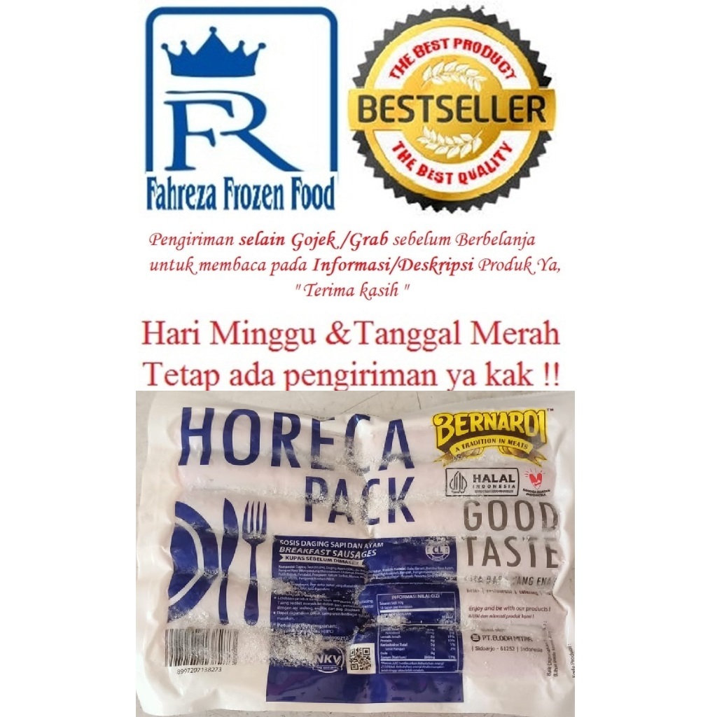 

Bernardi Horeca Sosis Sapi 500 Gram (CL) Harga Hemat Kemasan Baru