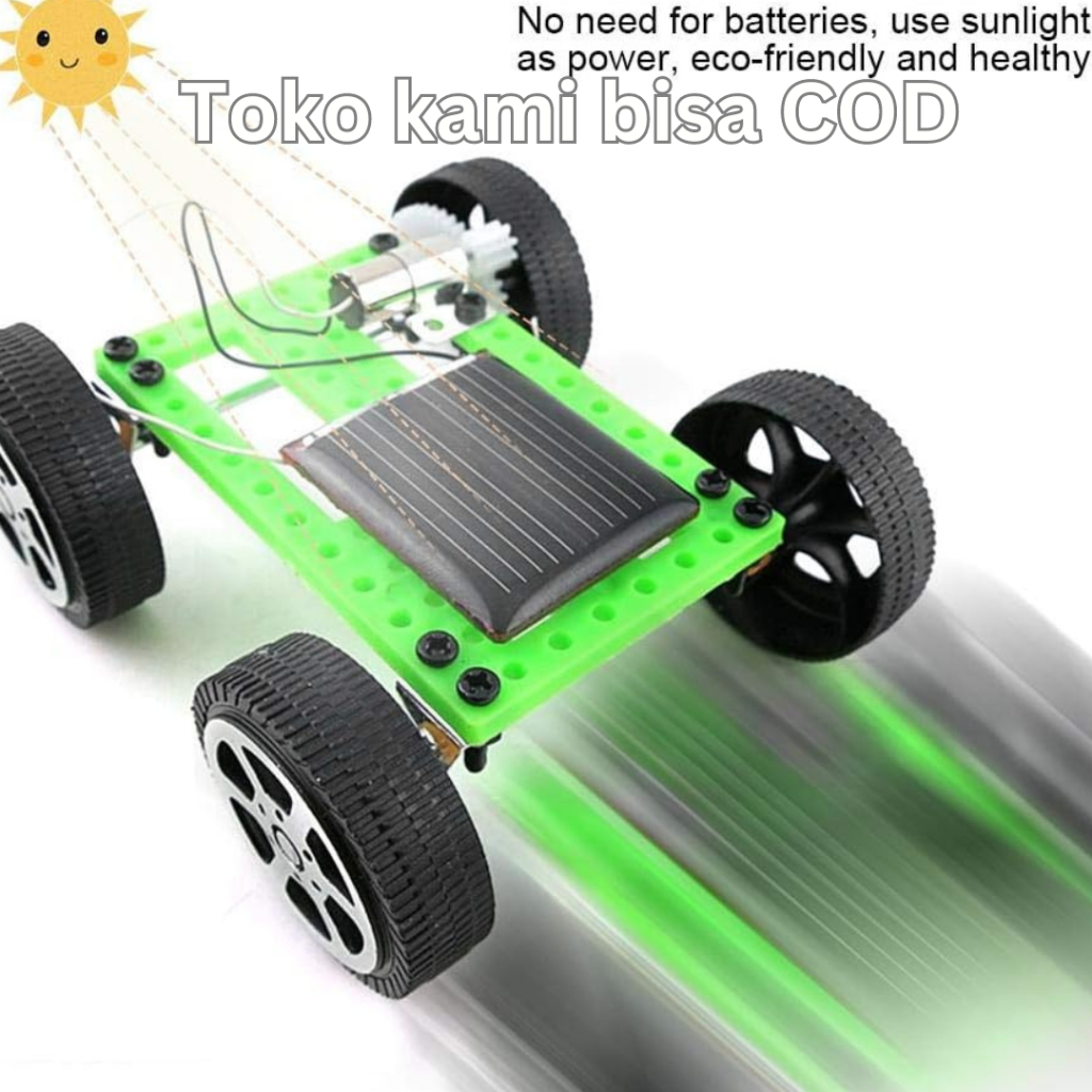 Mainan Tenaga Surya Mini DIY Mobil Puzzle Edukasi Anak Robot IQ