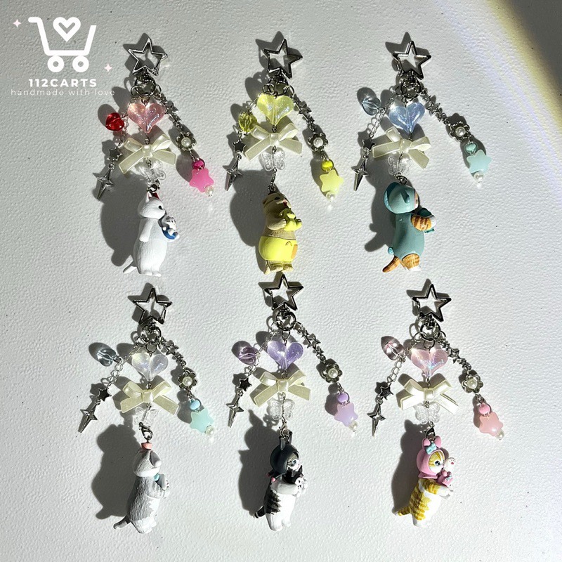 Mofusand x Sanrio characters keychain [GANTUNGAN KUNCI MANIK-MANIK SANRIO MOFUSAND]