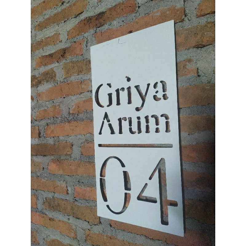 custom nomor rumah acp/kayu