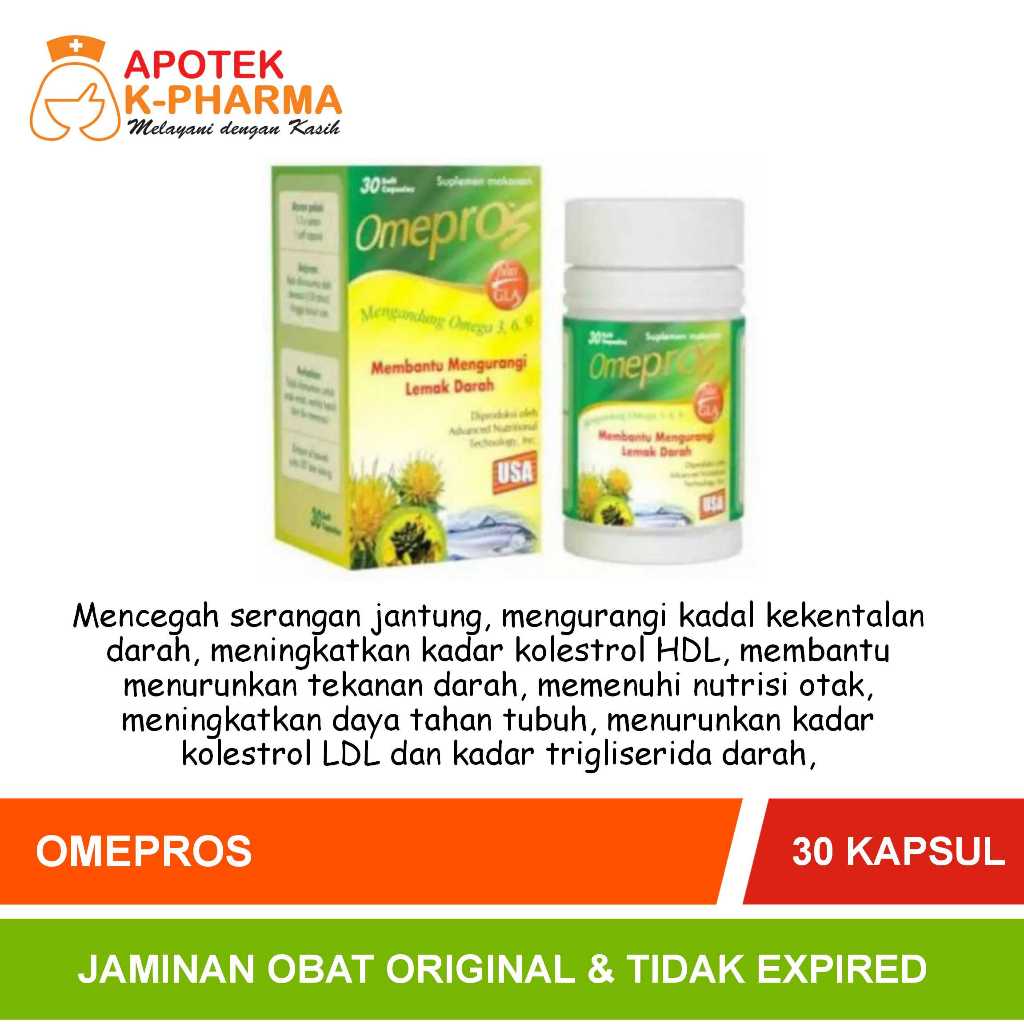 Omepros Isi 30 Kapsul Obat Original