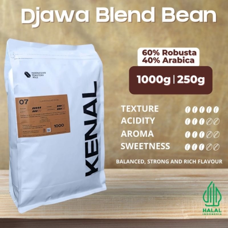 

Kenal coffee/kopi DJAWA BLEND bean/ground 40% Arabica & 60% Robusta 1kg