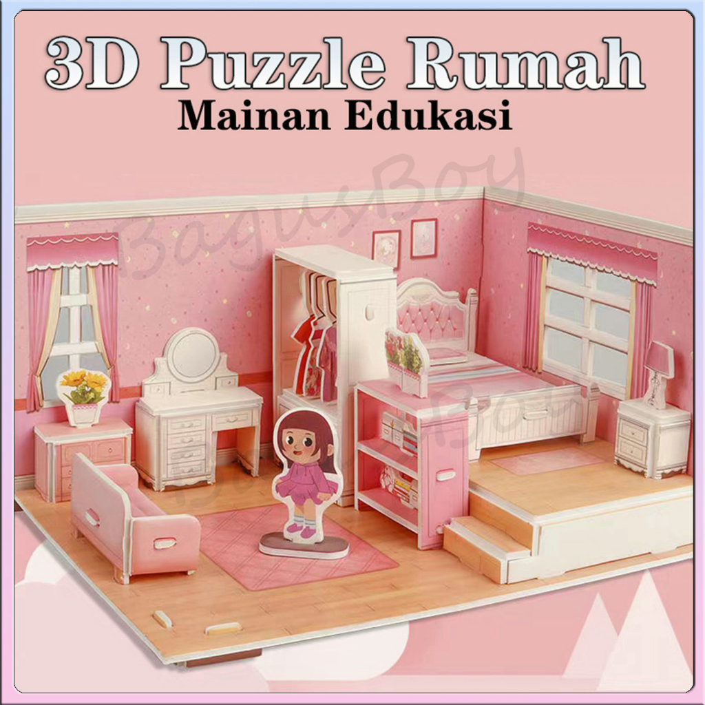 Hot Product  Ready Diy Mainan Craft Mainan Edukasi Anak Puzzle 3D Miniatur Diy Jigsaw