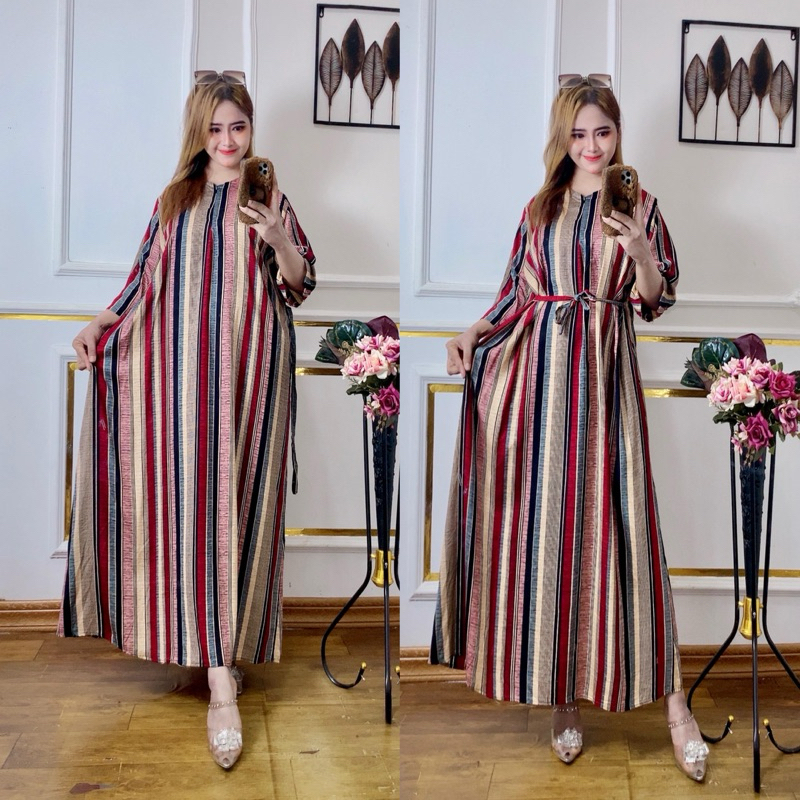 Gamis Salur Daster Lengan Semi Panjang Jumbo LD 120 cm Busui