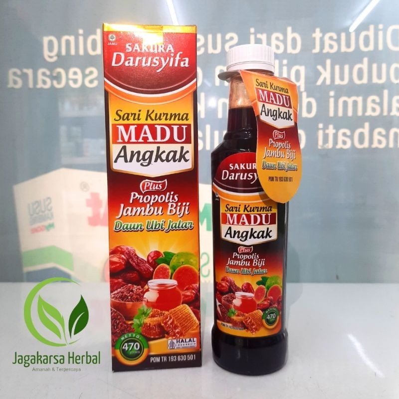 

Sari Kurma Madu Angkak Darusyifa Plus Propolis-Jambu biji-Daun Ubi jalar 470gr | Madu Angkak untuk DBD dan Typus | Madu Angkak untuk menjaga stamina