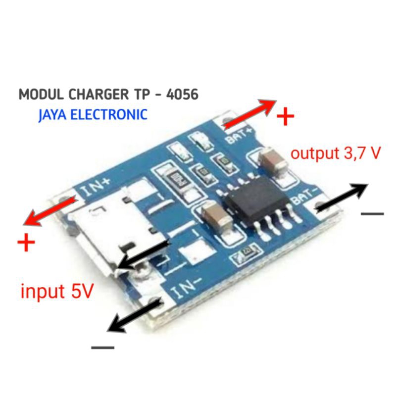 MODUL CAS/CHARGER BATERAI 3,7 VOLT — MODUL TP-4056 — ALAT CHARGER BATERAI18650