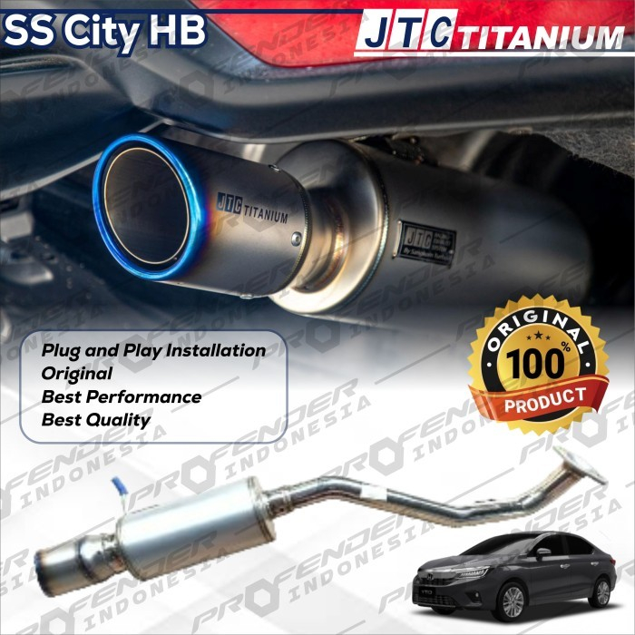 JTC titanium - Muffler Super Sport SS Titanium - Exhaust Muffler Knalpot - Honda City GN Sedan 21+ -