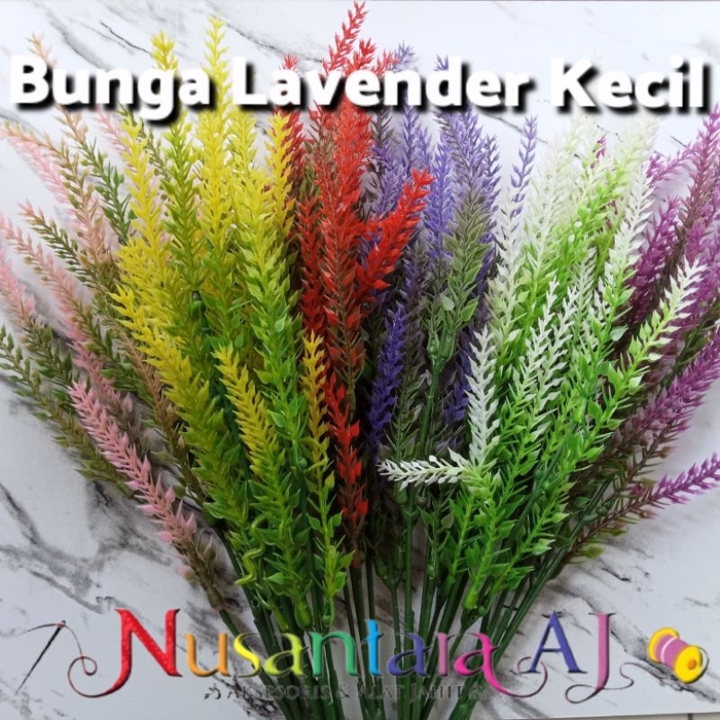 Buang lavender plastik, Bunga plastik lavender kecil