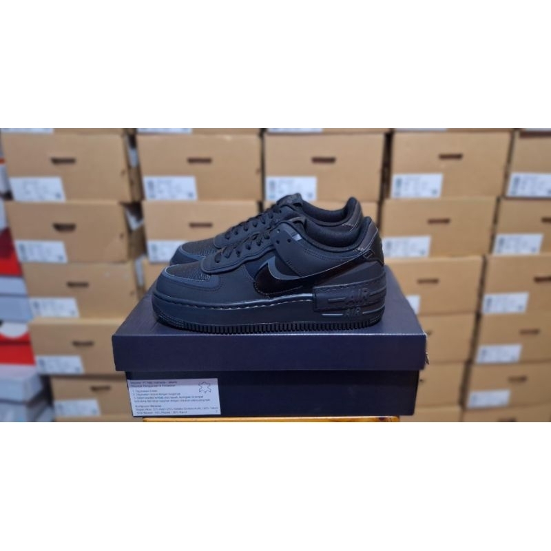 NIKE AIRFORCE 1 SHADOW BLACK
