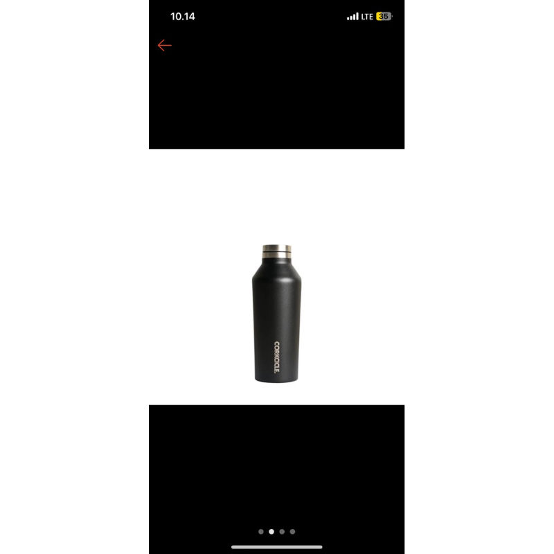 corkcicle canteen black 9oz preloved