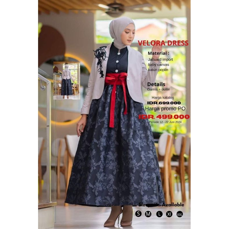 VELORA DRESS BY PN FASHION | GAMIS JACQUARD BY PN FASHION