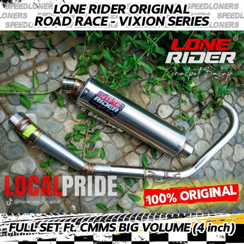 Knalpot Lone Rider Original Vixion Old NVL NVA Road Race RR Silincer Big Volume Full System