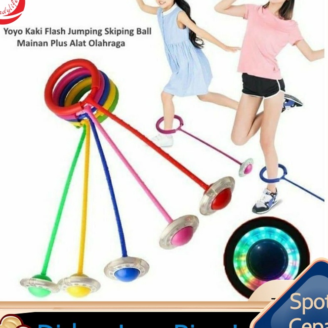 Termurah Jumpball Yoyo FlashMainan Anak HulahupFlashing Jumping BallHulahup Kaki led
