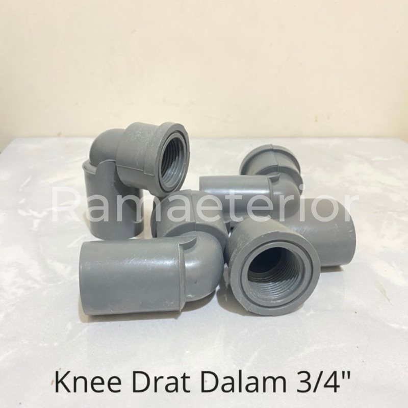 KNEE DRAT DALAM 3/4 inchi AW SINYLON - keni drat dalam sambungan paralon