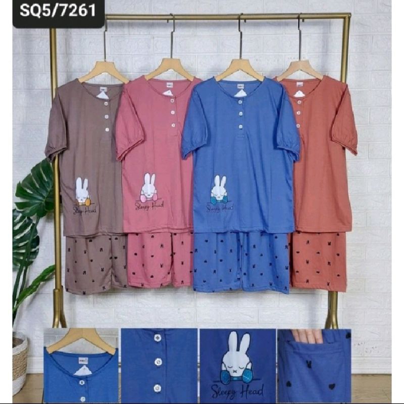 Babydoll AMRO Celana 3/4 Label Putih Dewasa