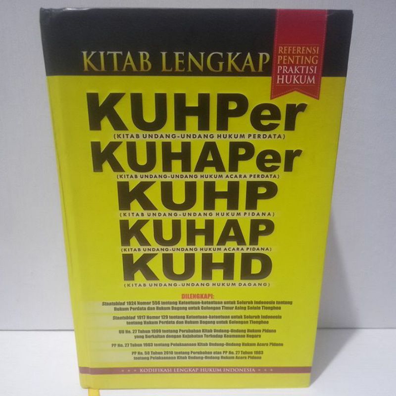 Buku Original KITAB LENGKAP KUHPer, KUHAPer, KUHP, KUHAP, KUHP