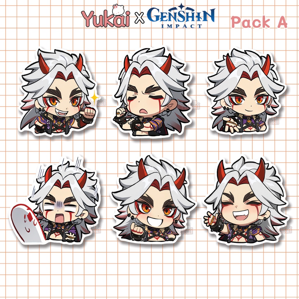 

Stiker Pack Itto Genshin Impact Premium, Sticker Anime Waterproof