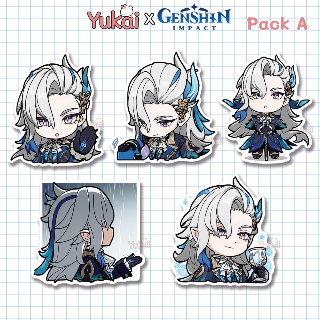 

Stiker Pack Neuvillette Genshin Impact Premium, Sticker Anime Waterproof