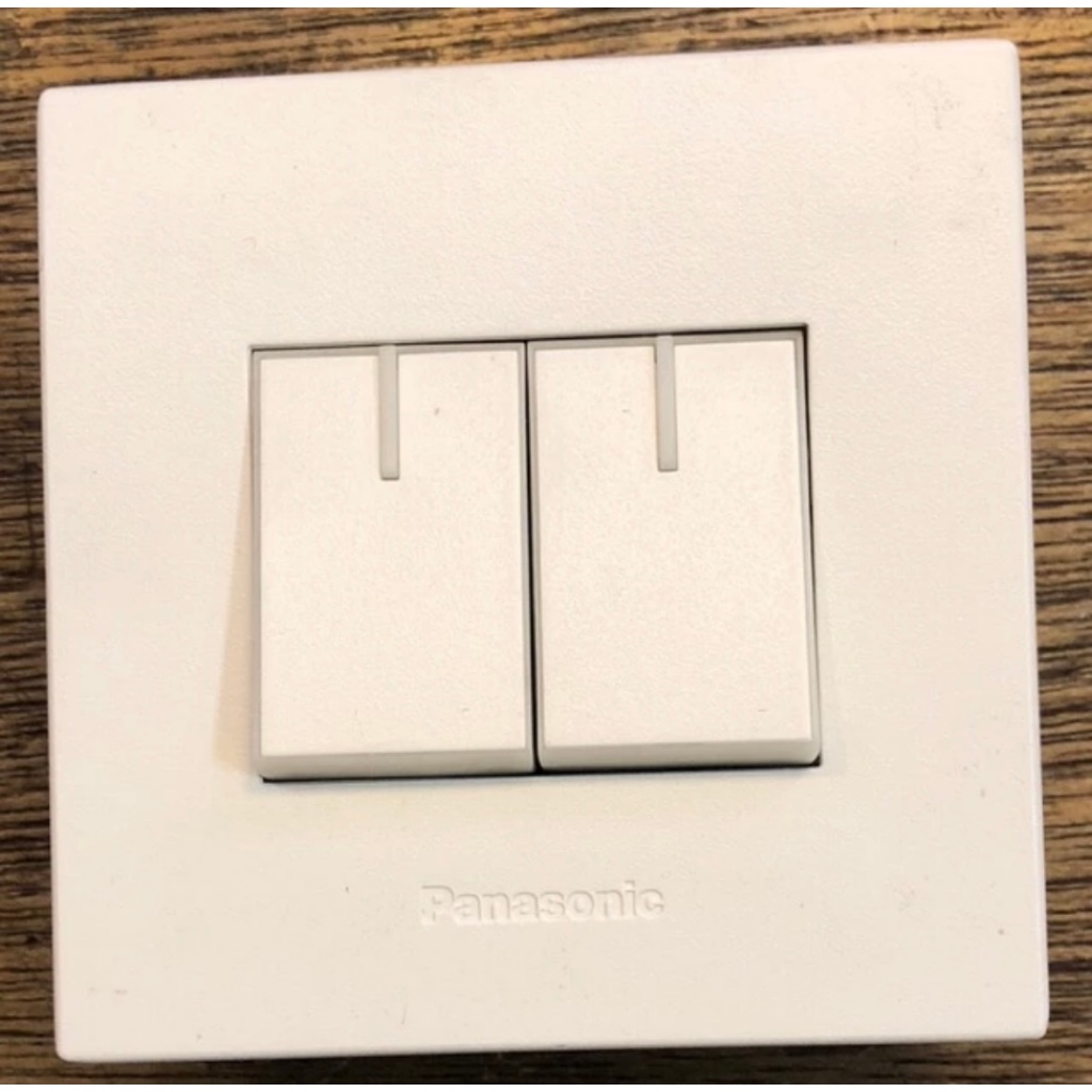 Saklar Double / Seri Panasonic Style Putih / Saklar Double Tipe Style Panasonic Putih / Cetekan Lamp