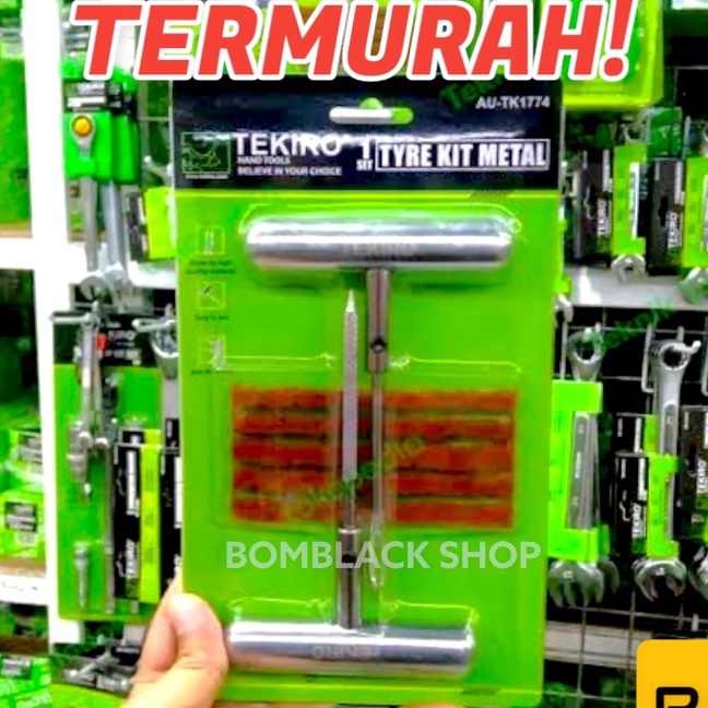 KI3 Alat Tambal Ban Besi TEKIRO Tubles Tubeless Ban Motor Mobil Sepeda tambal ban tubeless tambalan 