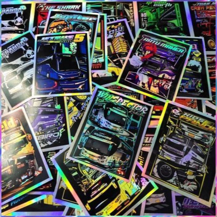 Terbaik STIKER BUS MANIA HOLOGRAM ISI 54 PCS  STIKER BUS MANIA  STIKER BUS BASURI  STIKER BUS TELOLE