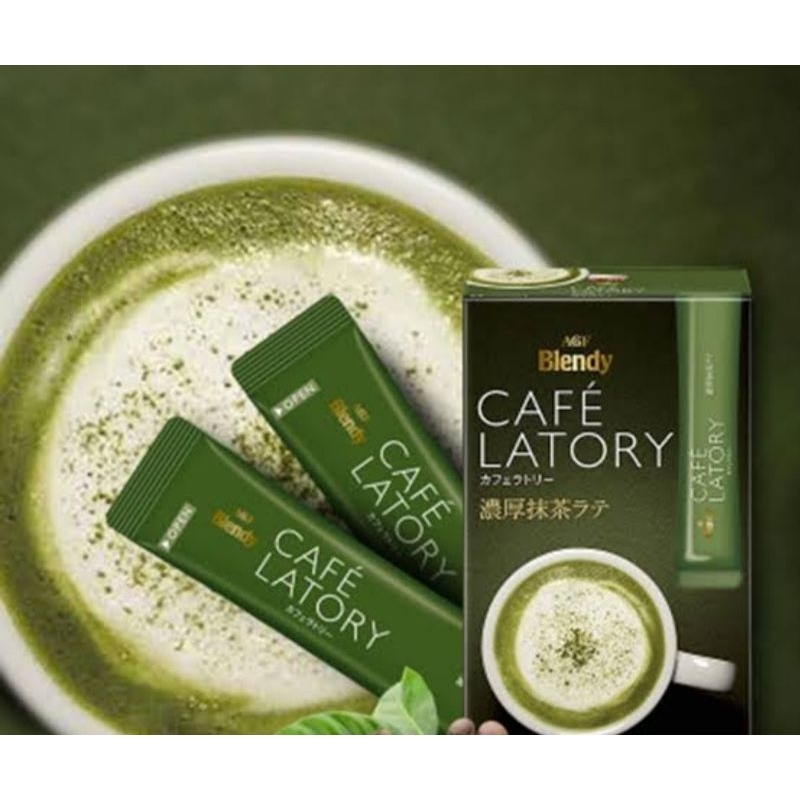 

AGF Blendy Cafe Latory Rich Matcha Latte stick mix isi 6 pcs