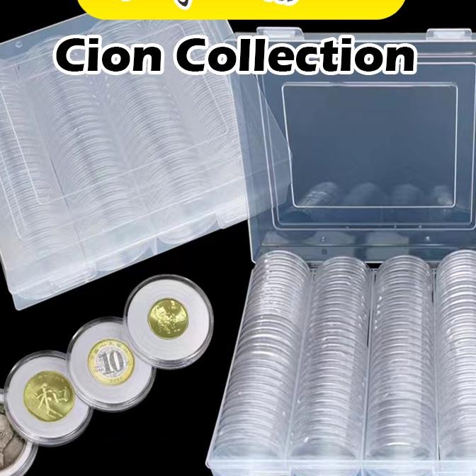 KP8 1Pcs Koin Kotak 17225273 Mm Dudukan Koin Kapsul Jelas Case Kotak untuk Koleksi Koin Penyimpanan
