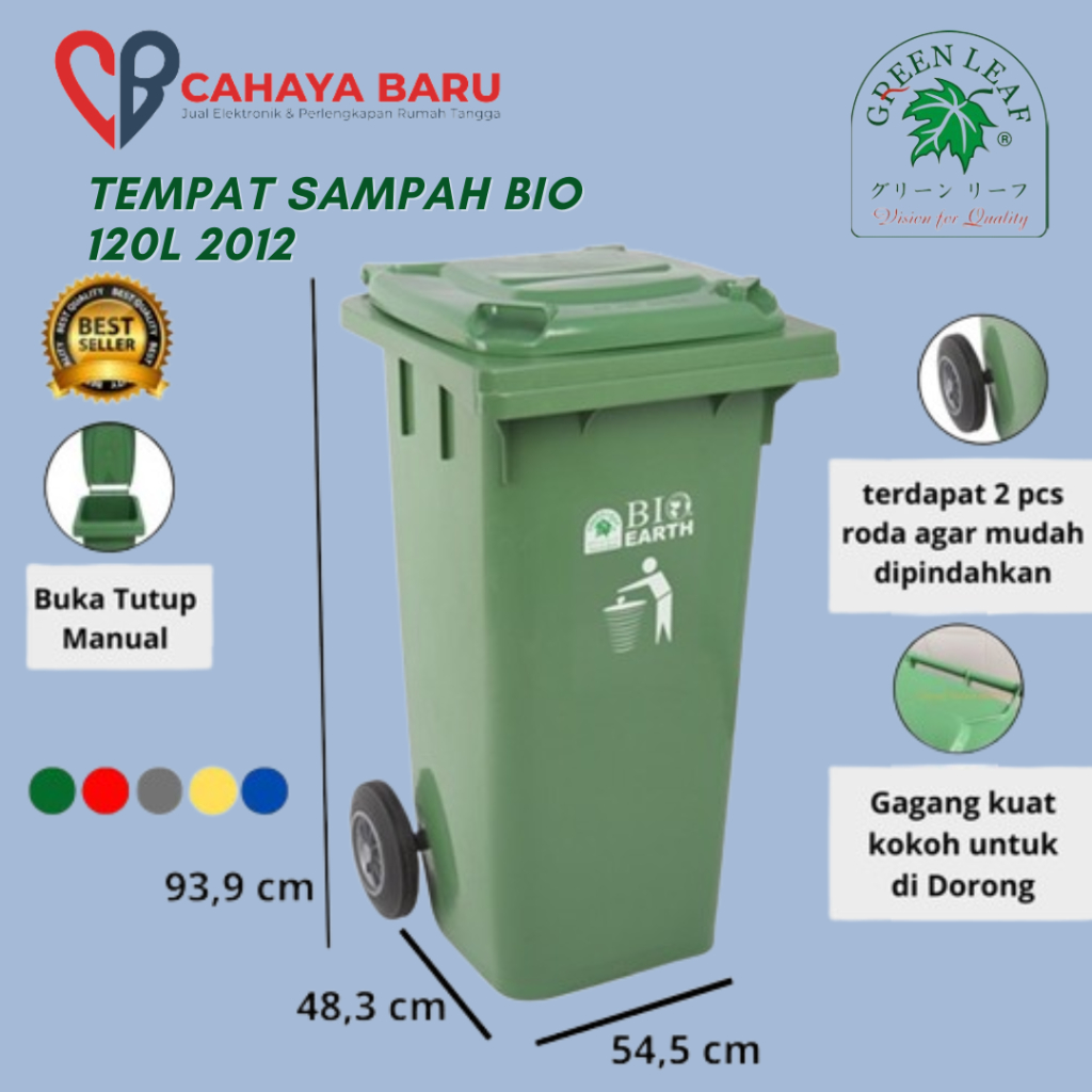 GREEN LEAF TEMPAT SAMPAH BIO 120L 2012
