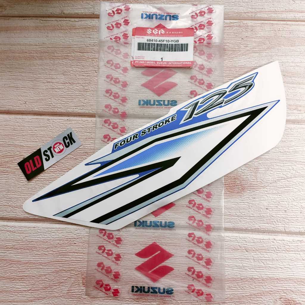 STRIPING STICKER COVER AKI KANAN SUZUKI THUNDER 125 BIRU ORIGINAL SGP NEW OLD STOCK