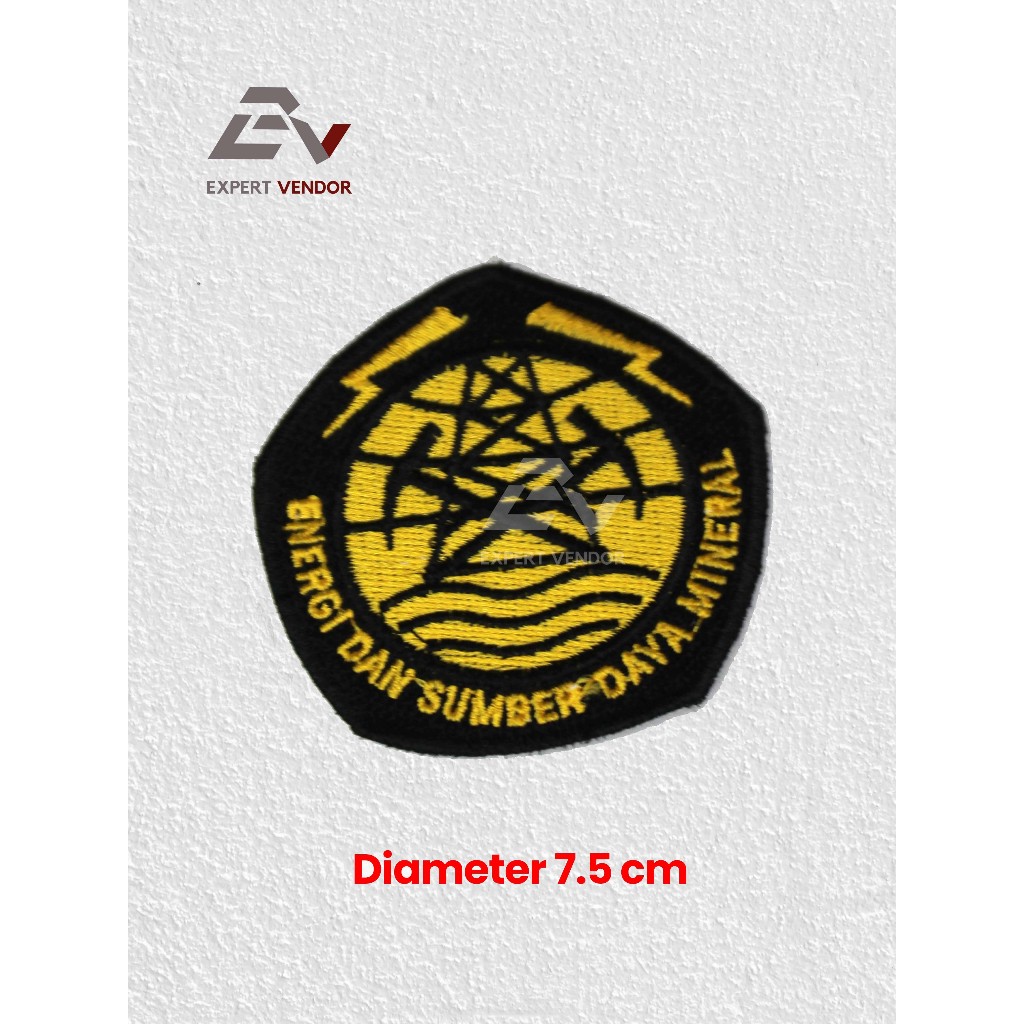 LOGO BORDIR ESDM, Aksesoris Emblem Bordir/ Patch – Expert Vendor