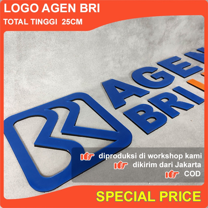 AGEN BRI LINK Logo akrilik / Logo Agen BRI Link / Huruf BRI Link