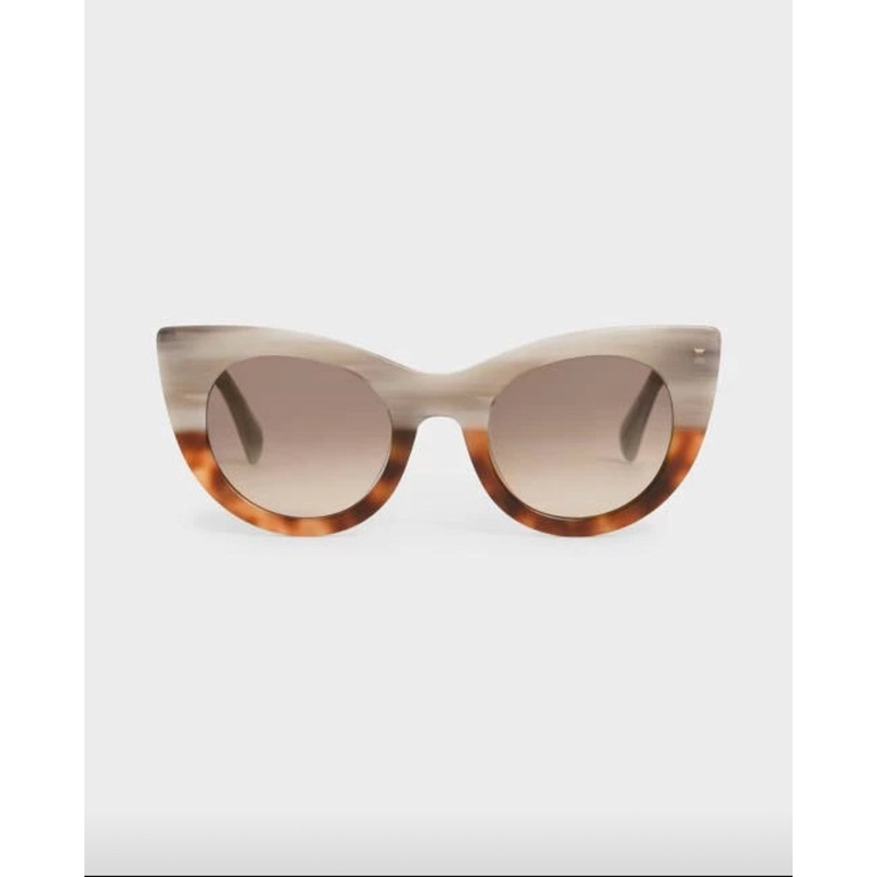 PRELOVED - Charles&Keith Tortoiseshell Thick Frame Cat Eye Sunglasses