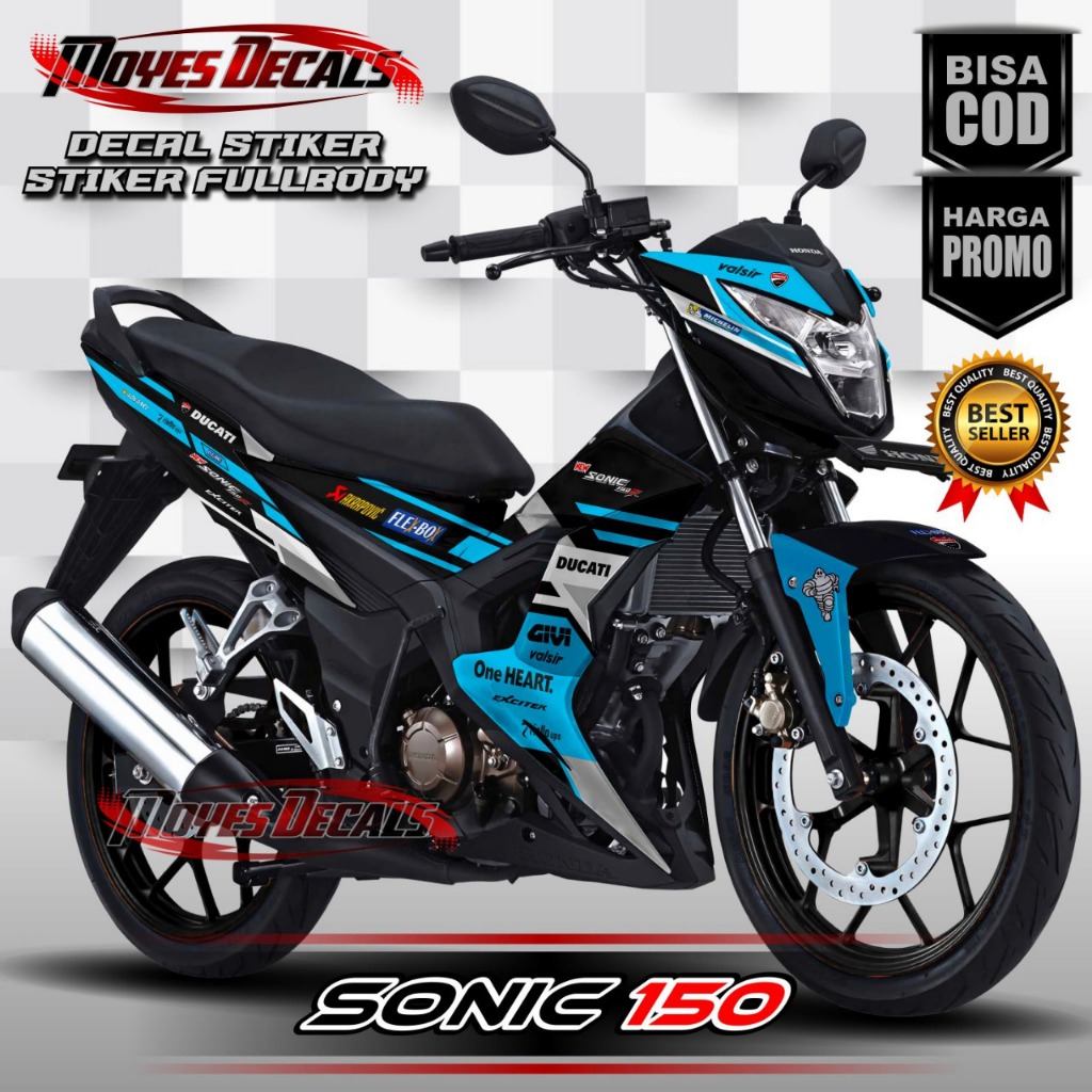 Decal Motor Sonic 150R - Stiker Motor Sonic 150R Fullbody Premium - Variasi Motor Honda Sonic 150R D