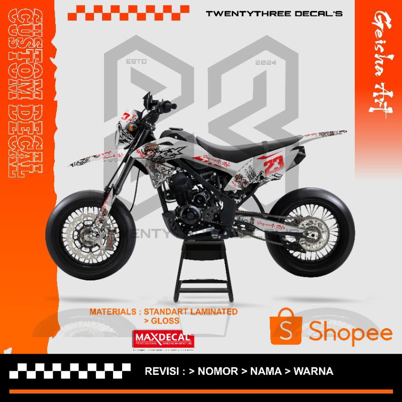 DECAL STICKER KLX150 BF Glossy/doff