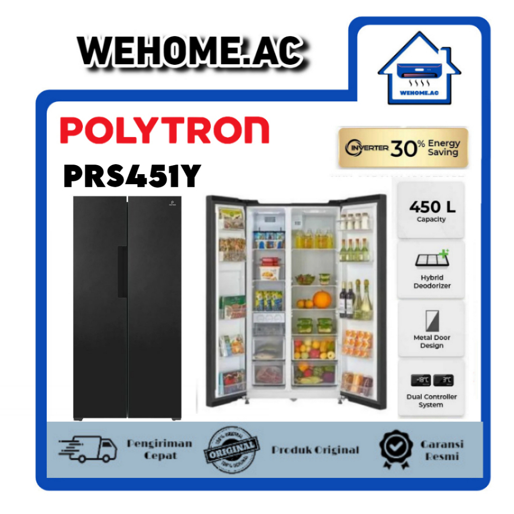 Kulkas Polytron Set By Side 2 Pintu PRS451Y Kulkas 2 Pintu Polytron Kulkas Side By Side